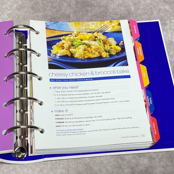 Kraft Recipe Collection Binder Featuring Jell-O, Velveeta & Nabisco Recipes - Picture 4 of 10